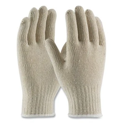 PIP 35-C110/L 7 ga Standard Weight Seamless Knit Cotton/Polyester GlovesLargeContinuous KnitMedium WeightNatural