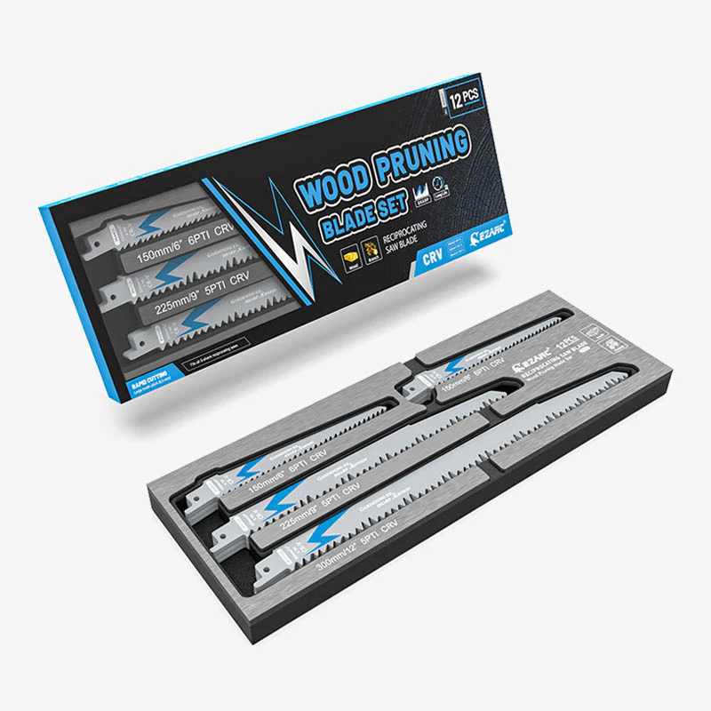 Tree Pruning/Wood Cutting – 12 Piece Wood Pruning Reciprocating Saw Blade Set