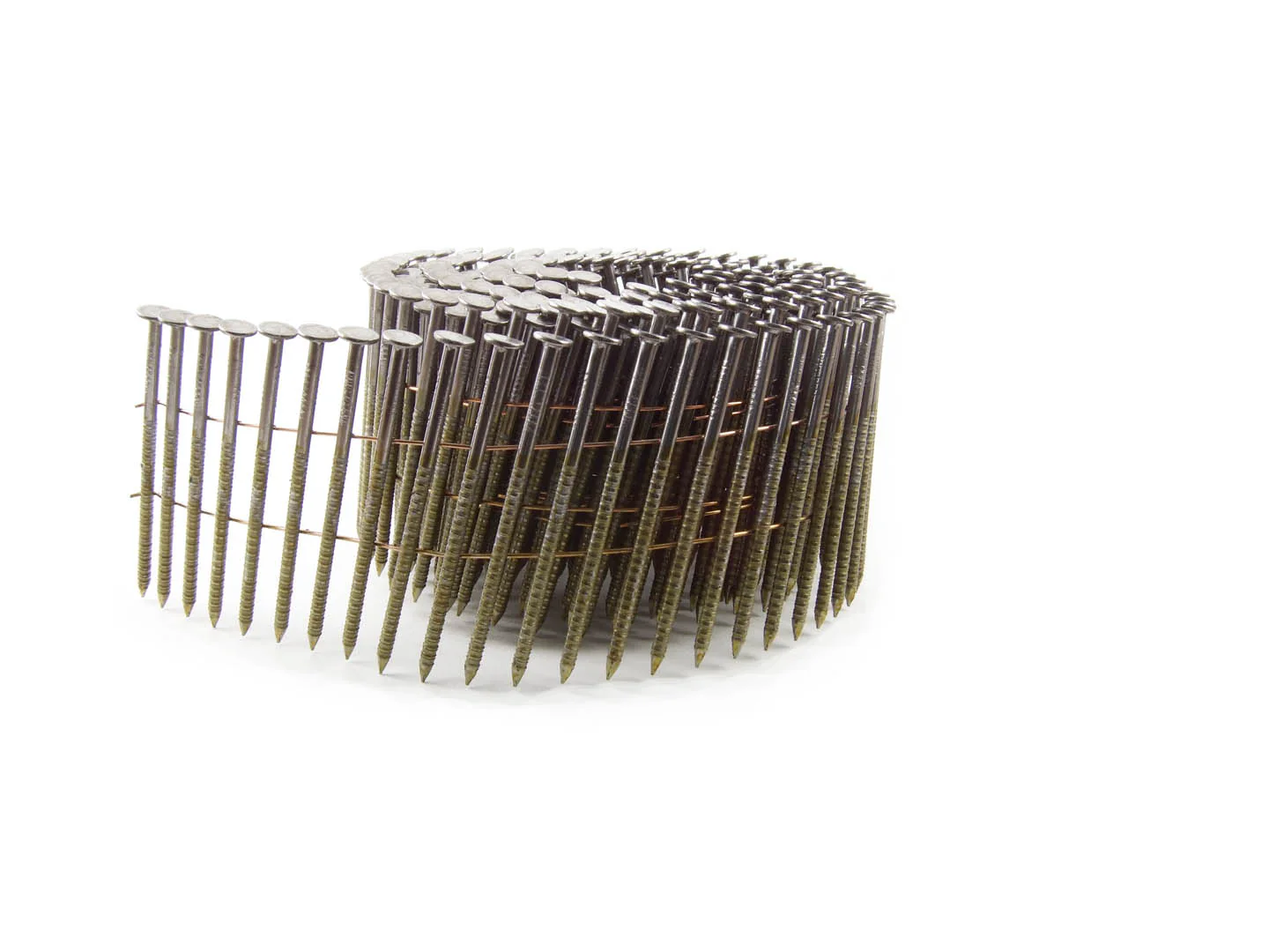 B&C Eagle A238X099RC 2-3/8" x .099 Round Head 15° Bright Ring Shank Wire Collated Coil Framing Nails (500 per box)