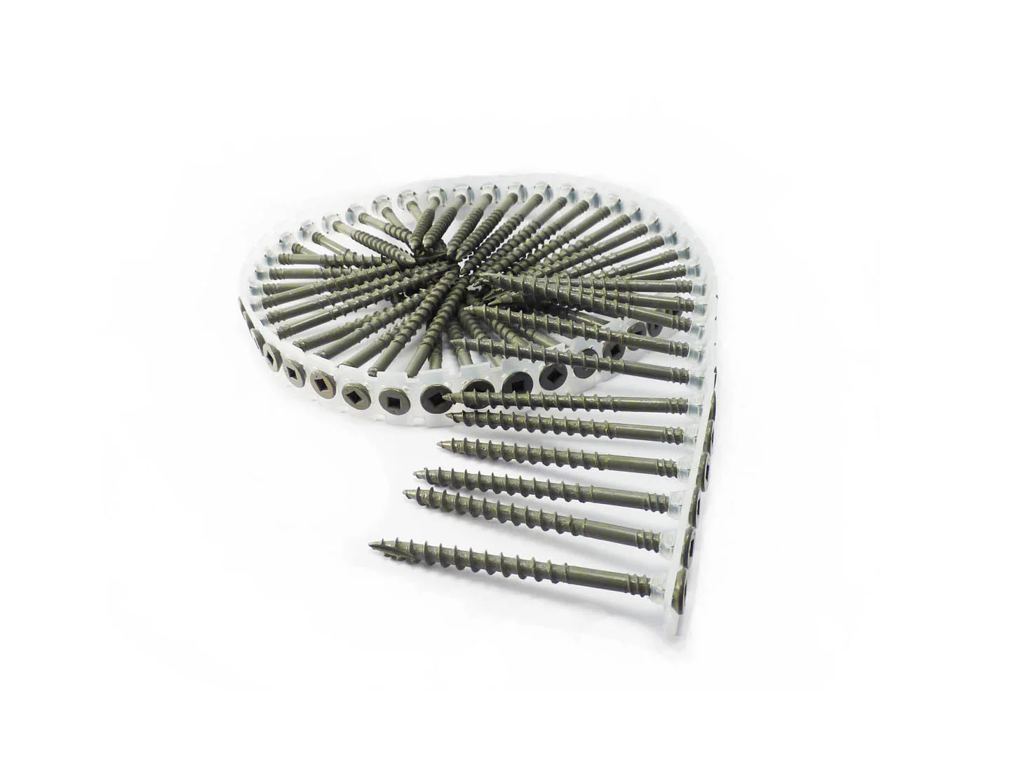 B&C Eagle CS8X3EXT #8 x 3" Grey Collated Exterior Wood Screws, #2 Square Drive (1,000 per box)