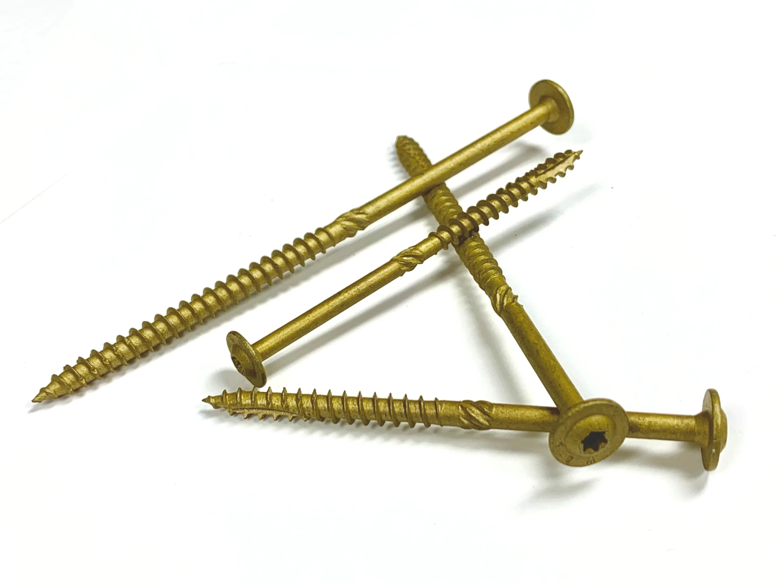 Big Timber 1CTX142 #14x2 Star Drive Washer Head Bronze Steel Construction Lag Screws, 100/Box