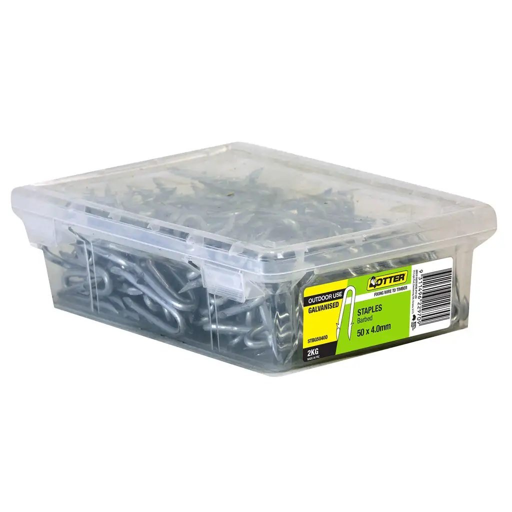 Otter Barbed Staple Galvanised 50 x 4mm 2Kg