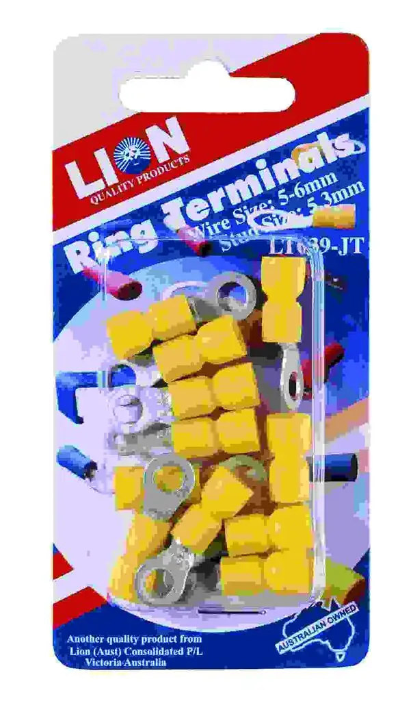 Lion Ring Terminals 5-6mm