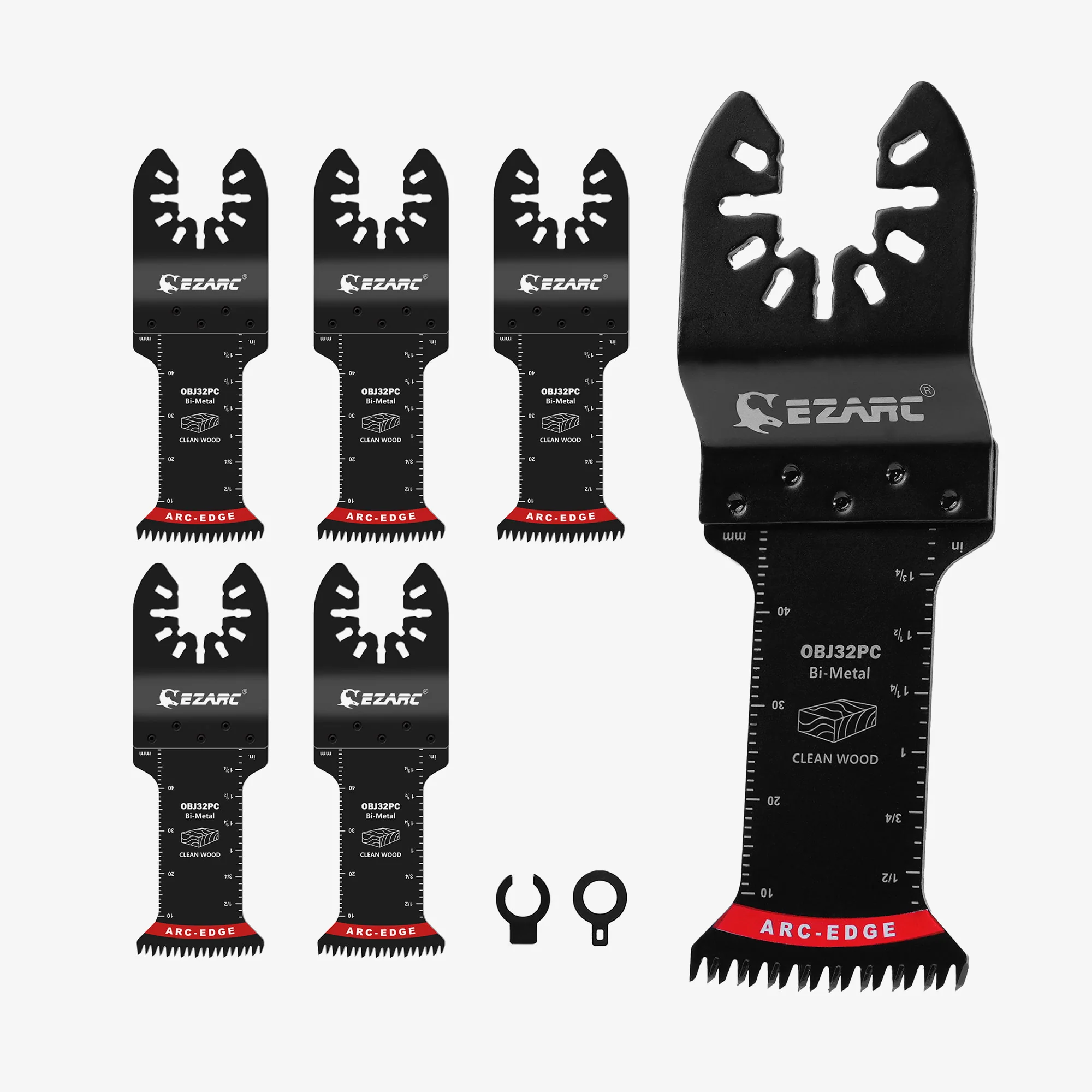 Arc-Edge Bi-Metal Japanese Tooth Oscillating Multi Tool Blade for Clean Cuts in Hard Wood & Plastic