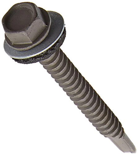 Teks 21416 #12x2 Hex Drive Washer Head Climacoat Steel Metal Screws, 50/Box