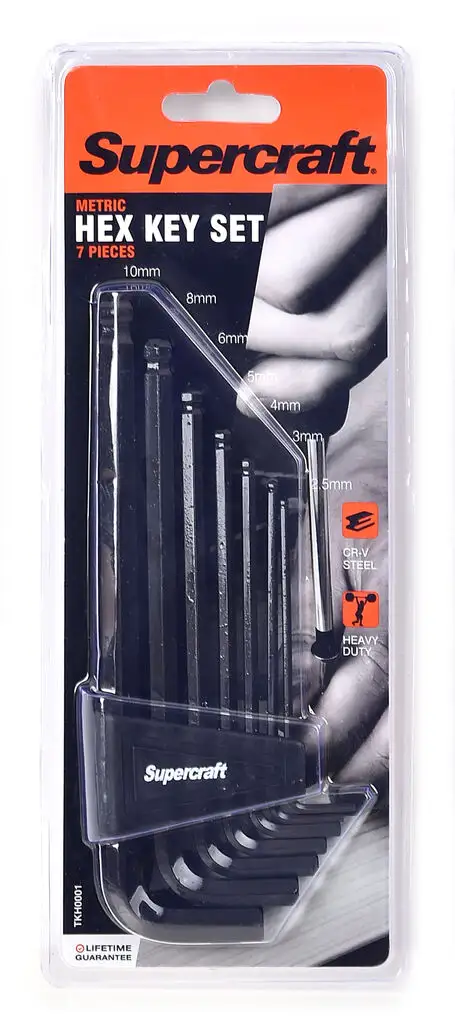 Supercraft Allen Key Metric 7 Piece Set