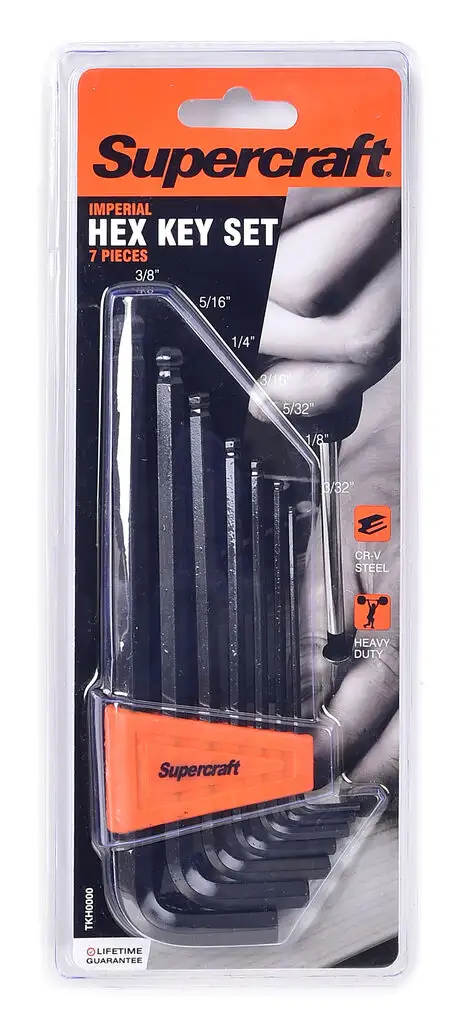 Supercraft Allen Key Imperial Set - 7 Piece