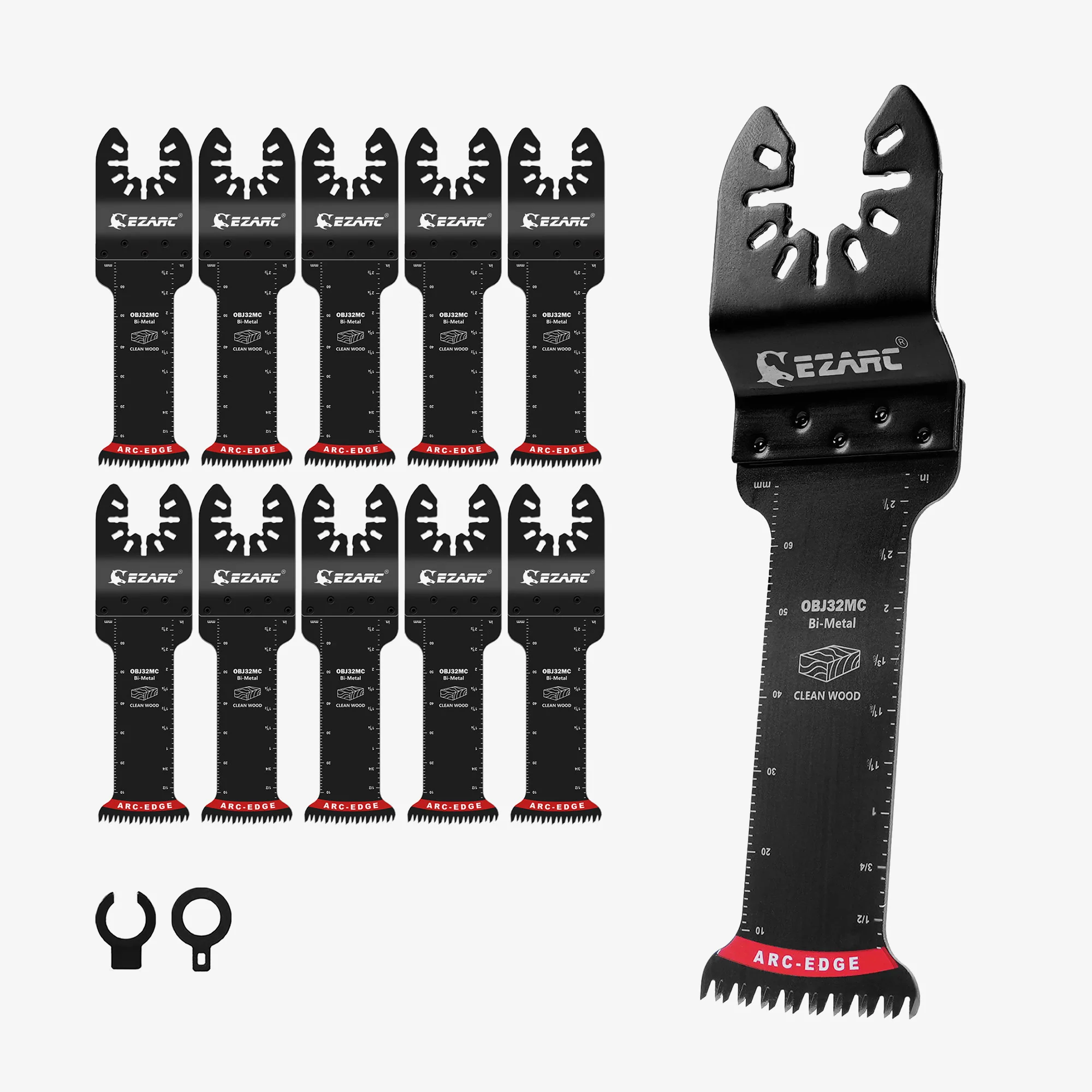 Extra-Long Arc-Edge Bi-Metal Japanese Tooth Oscillating Multi Tool Blade for Clean Cuts in Hard Wood & Plastic