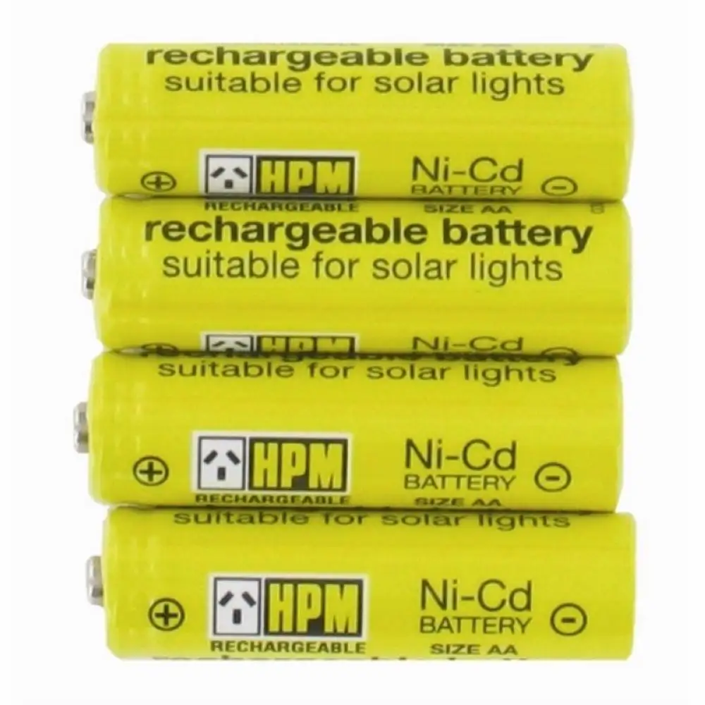 HPM Solar Rechargeable Batteries - 4 Pack