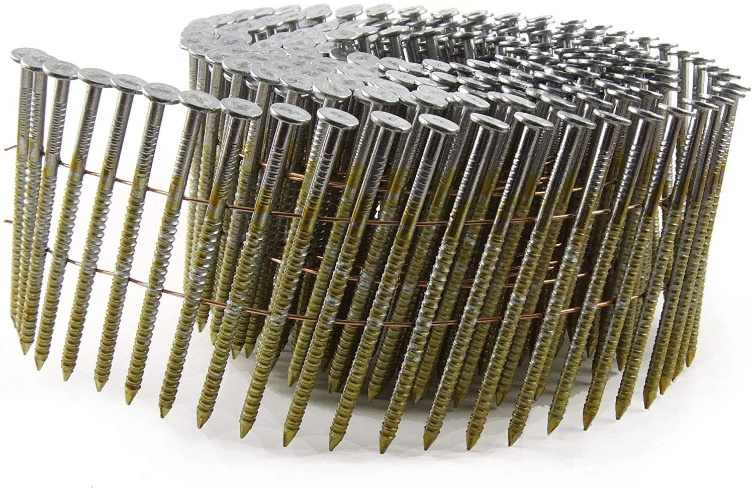 238X099KCHDR5M 2-3/8x099 15-Degree Wire Coil Hot Dipped Galvanized Ring Shank Nails, 5,000/Box