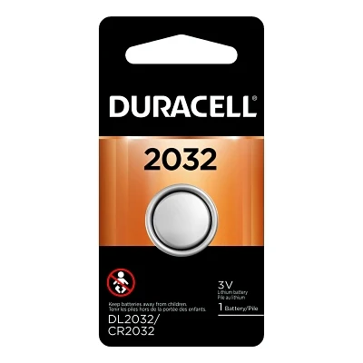 Duracell DURDL2032BPK Lithium BatteryCoin Cell3V20321 EA/PK