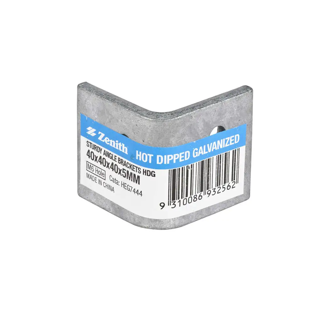 Zenith Sturdy Angle Bracket Galvanised 40 x 40 x 40 x 5mm