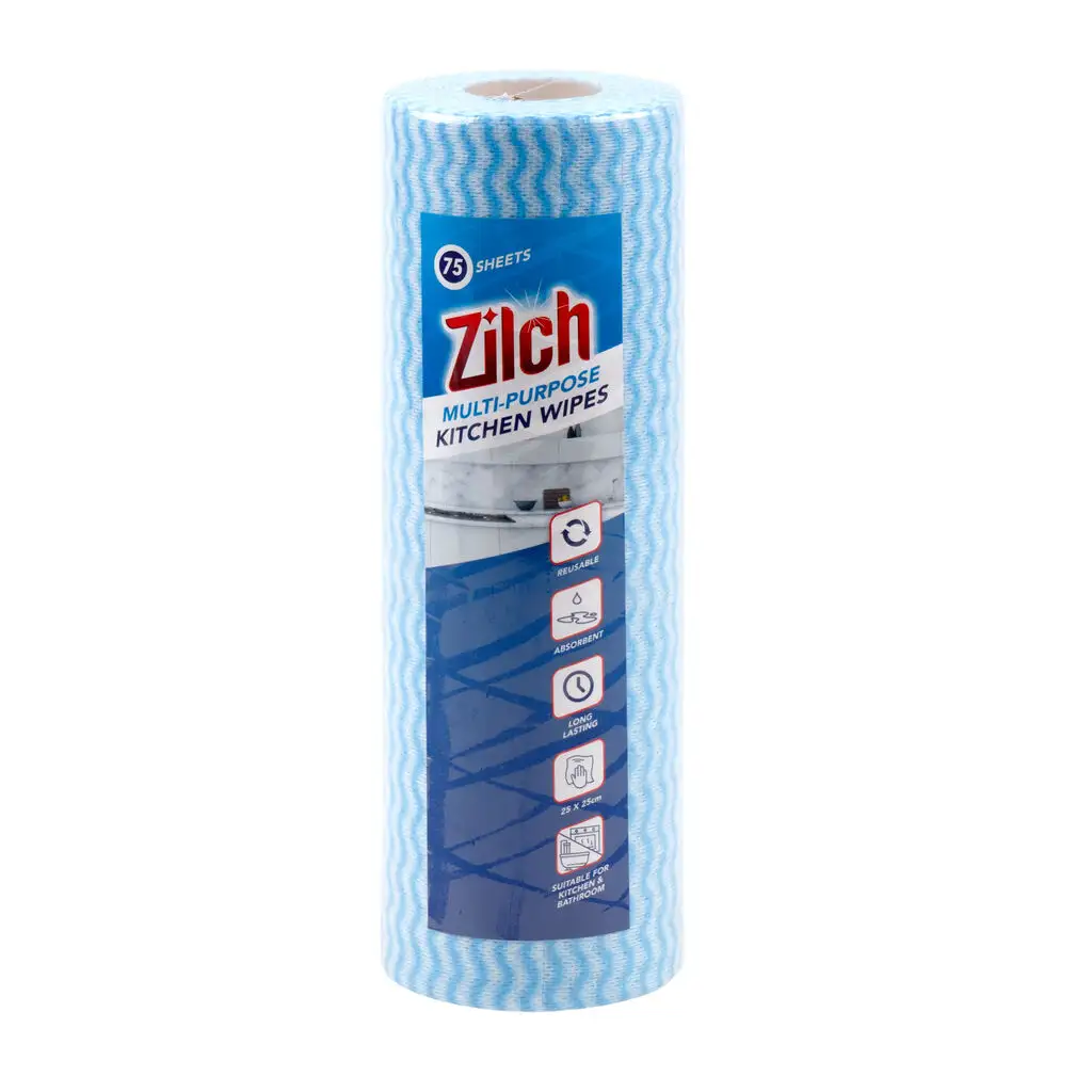 Zilch Multi-Purpose Kitchen Wipes - 75 Pack