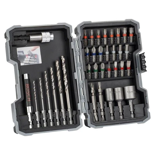 Bosch- The Extra Hard Screwdriver Bit is a good choice for universal use. 35-PIECE.