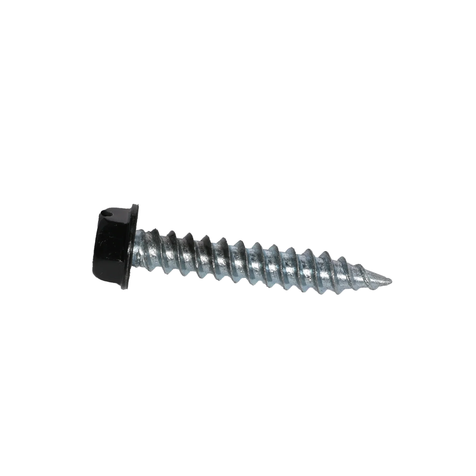 Malco HW8X1ZB Black Painted Zip-in Self-Piercing Sheet Metal Screws Size 8 Shank- 1" Length - 1/4" Slotted Hex Head - Bulk Box of 7,000