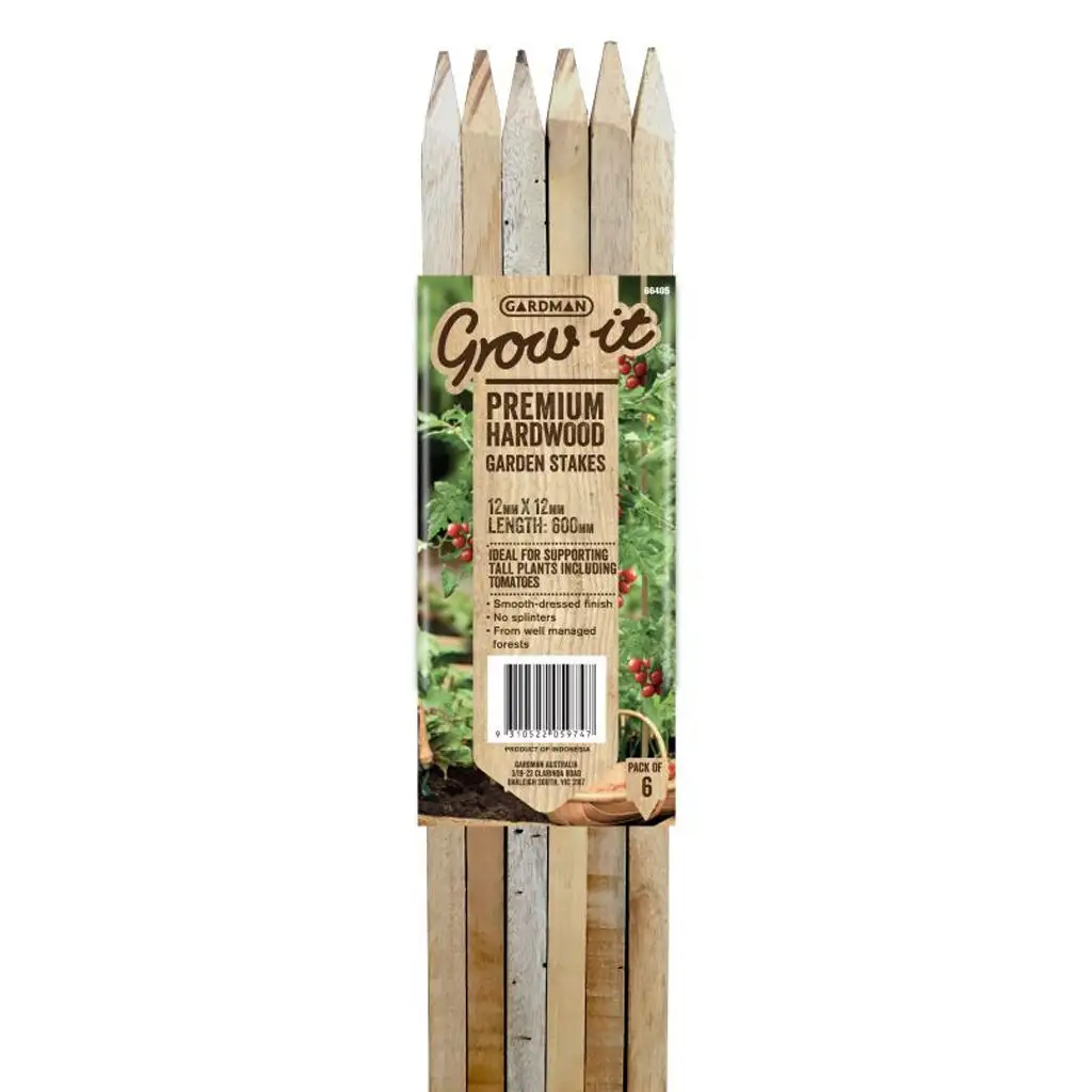 Gardman Hardwood Stake 12 x 12 x 600mm - 6 Pack