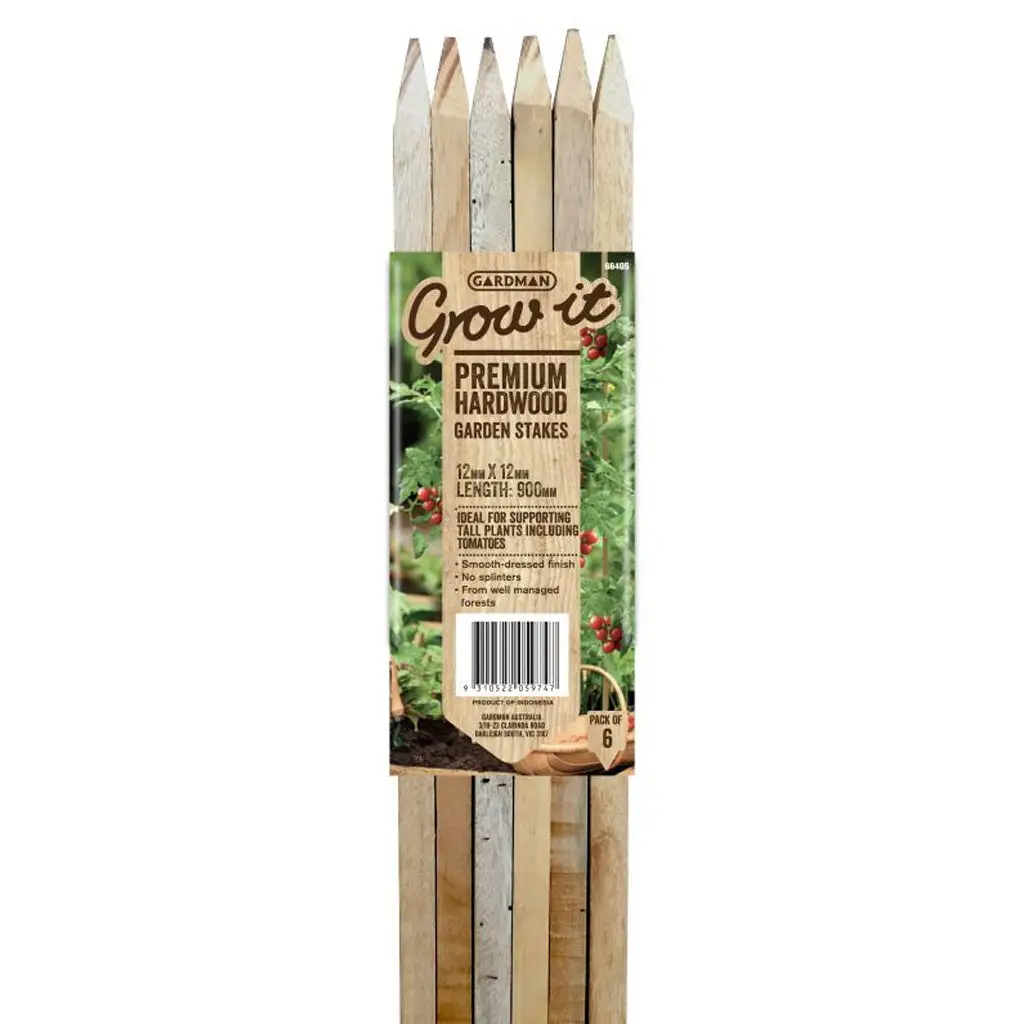 Gardman Hardwood Stakes 12 x 12 x 900mm - 6 Pack
