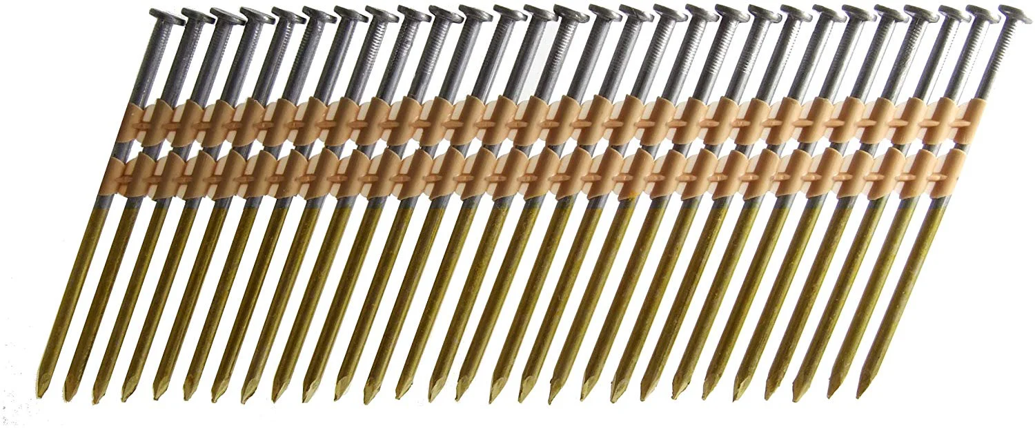 314X131HDGH 3-1/4x131 20-22 Degree Plastic Strip Hot Dipped Galvanized Smooth Shank Nails, 4,000/Box
