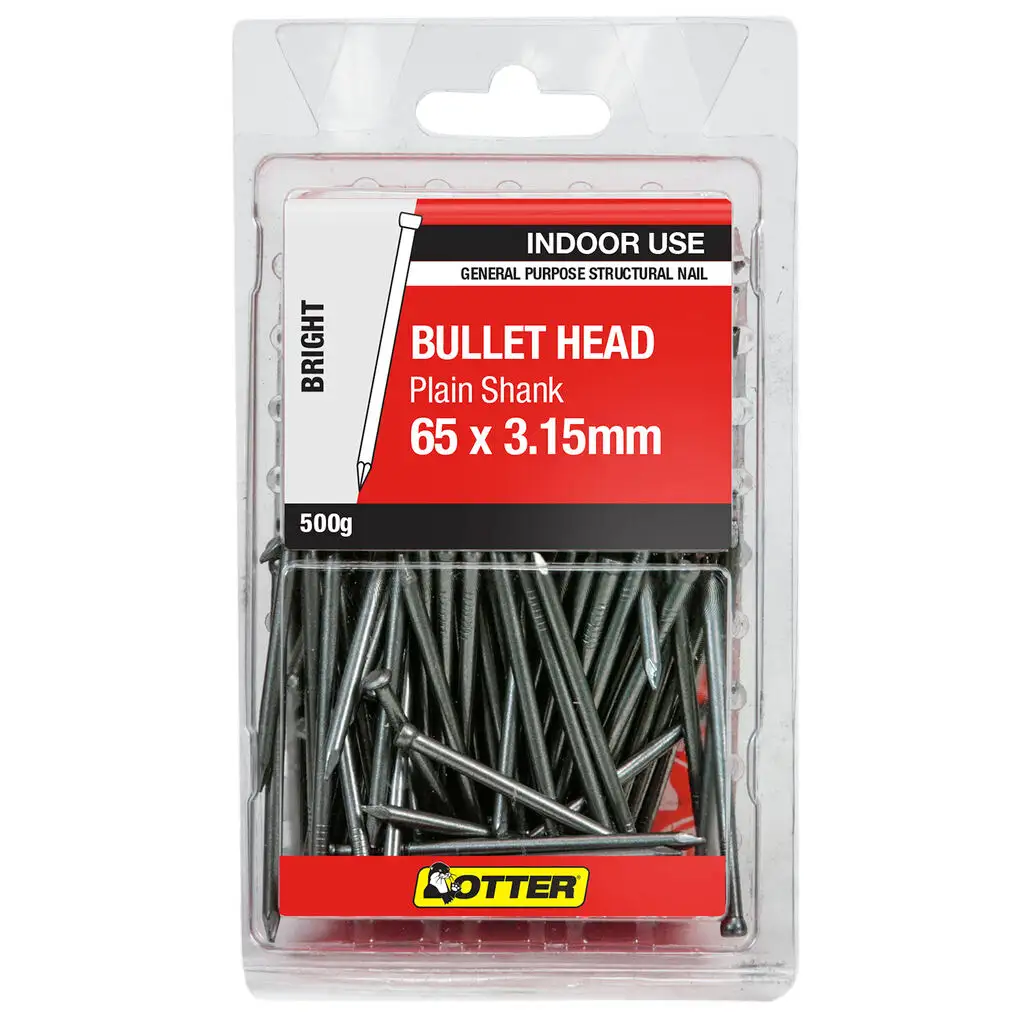 Otter Bullet Head Nail Bright 65 x 3.15mm 500g