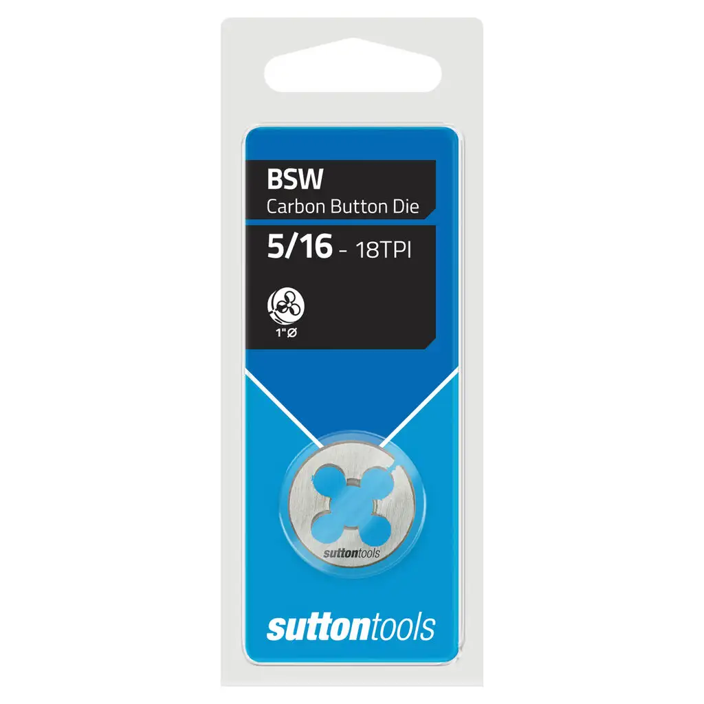 Sutton Tools BSW Carbon Button Die 18TPI 5/16"