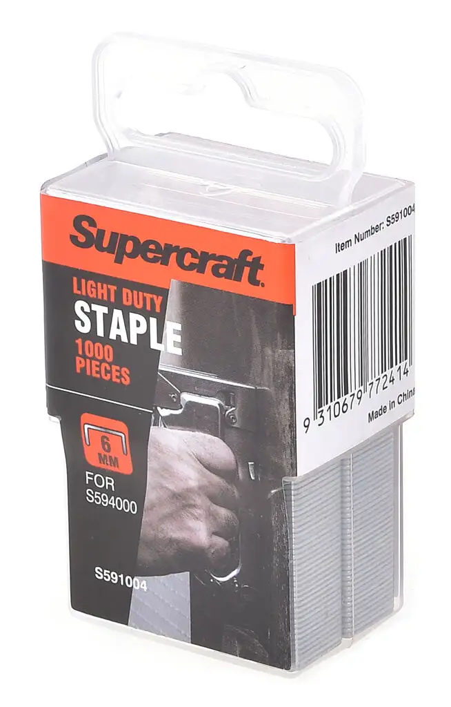 Supercraft 6mm Heavy Duty Staples - 1000 Pieces