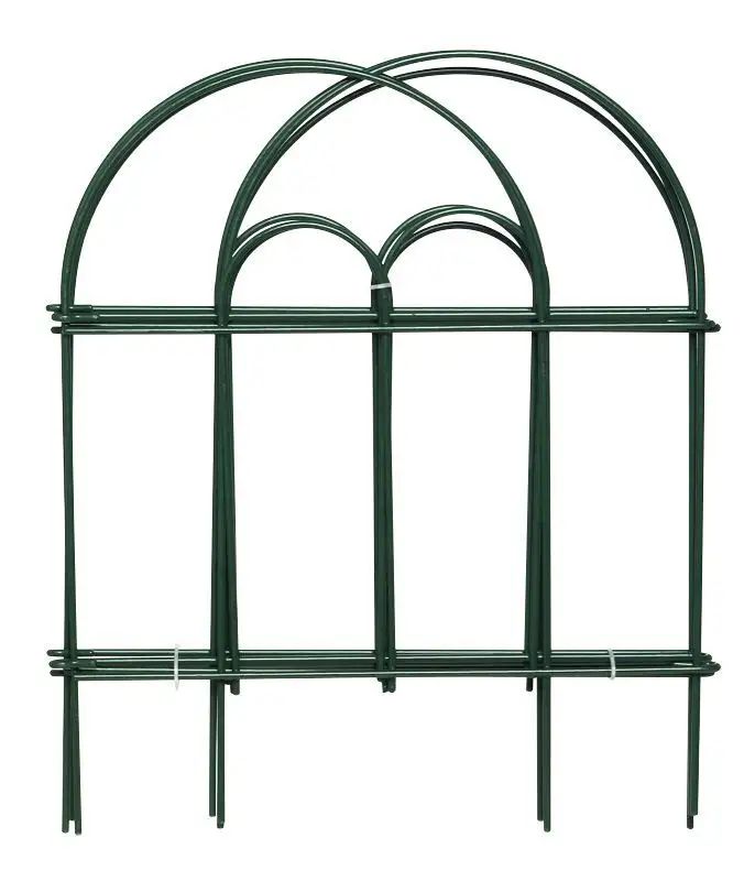 Garden Trend Wire Border Fence Edging Green 450 x 380mm - 6 Pack