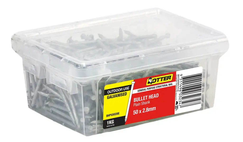 Otter Bullet Head Galvanised Nail 50 x 2.8mm 1Kg