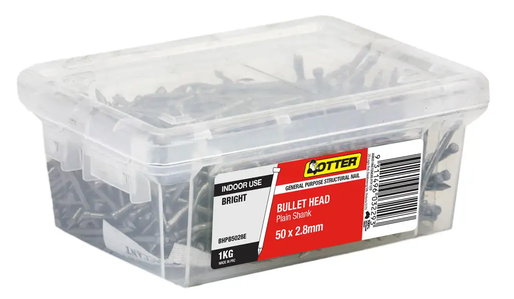 Otter Bullet Head Bright Nail 50 x 2.8mm 1Kg