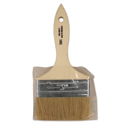 Linzer 15044 White Chinese Bristle Paint Brush3/8 in Thick x 4 in WWood Handle