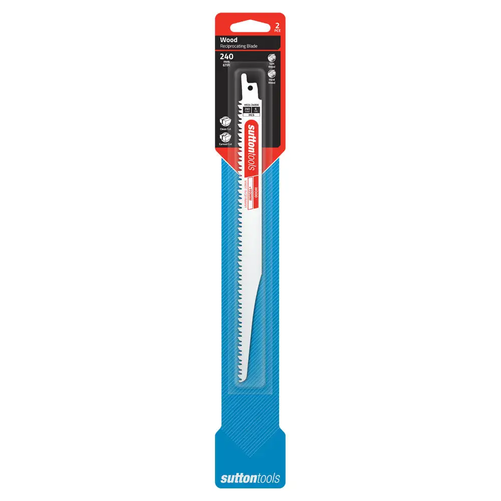 Sutton Tools Wood Reciprocating Blade Curved Cut 240mm