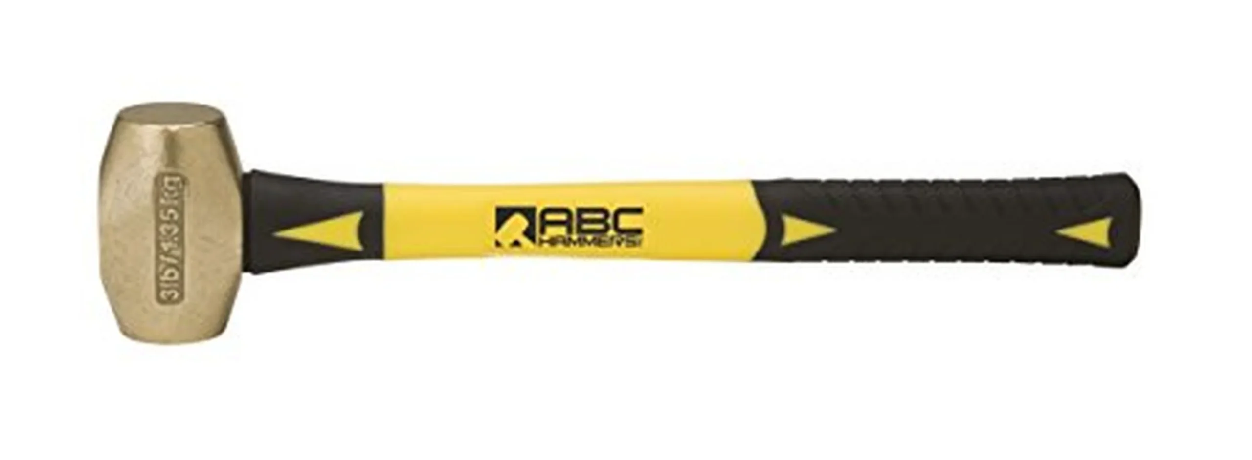 ABC Hammer ABC3BF 3 lb. Brass Hammer with 14 in. Fiberglass Handle