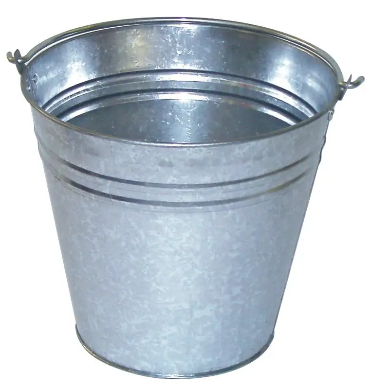 Queen Bucket Galvanised 10L