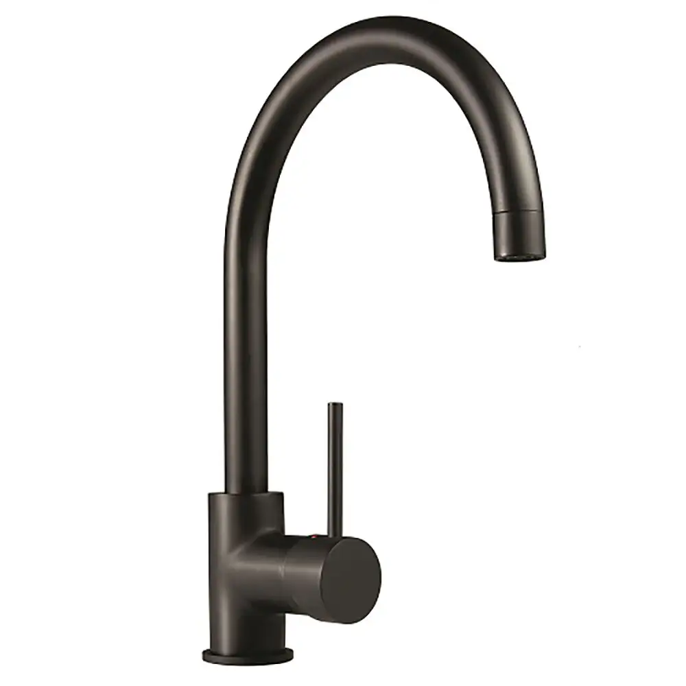 Mildon Bolera Curved Sink Mixer Black 35mm