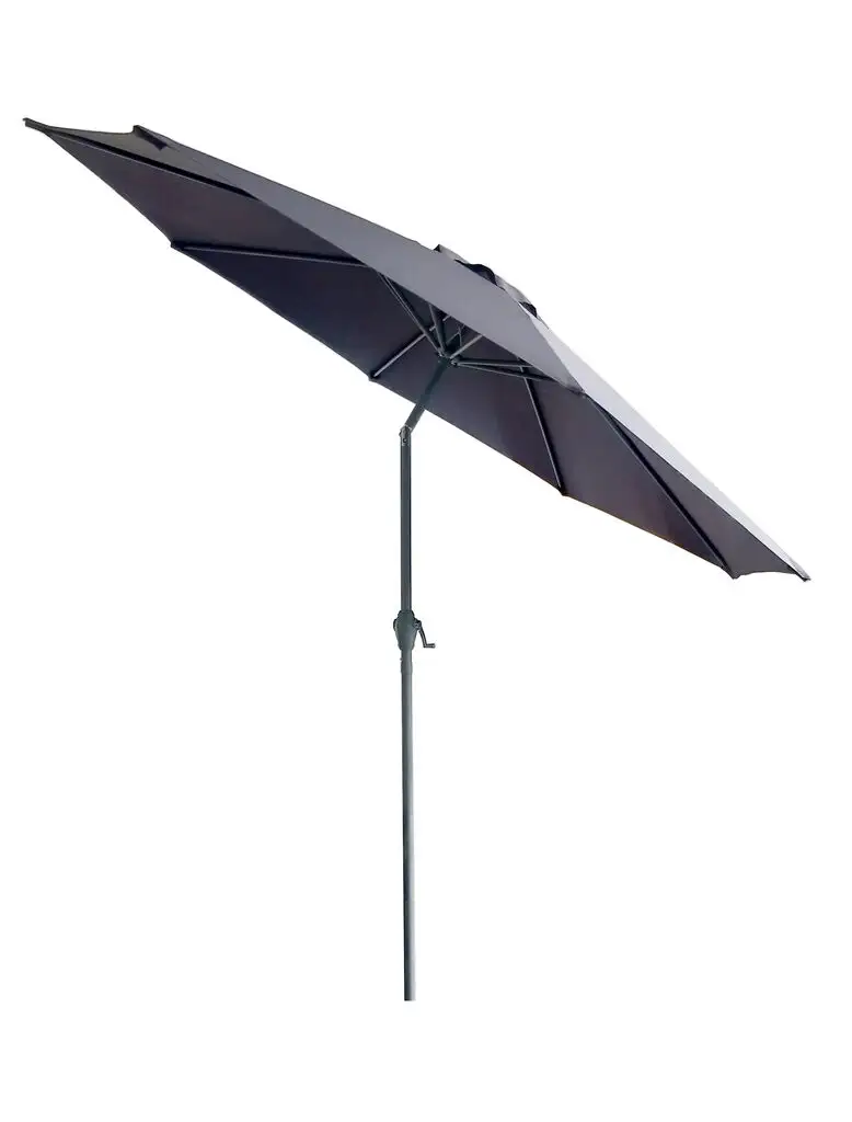 Aluminium Market Umbrella Charcoal 2.95m