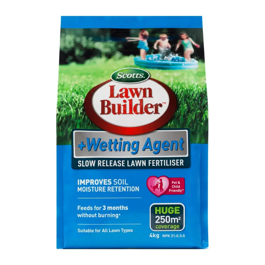 Scotts Lawn Builder Slow Release Lawn Fertiliser & Wetting Agent 4kg
