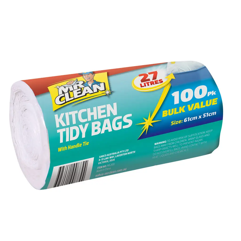 MR CLEAN Kitchen Tidy Bin Bags 27L - 100 Pack