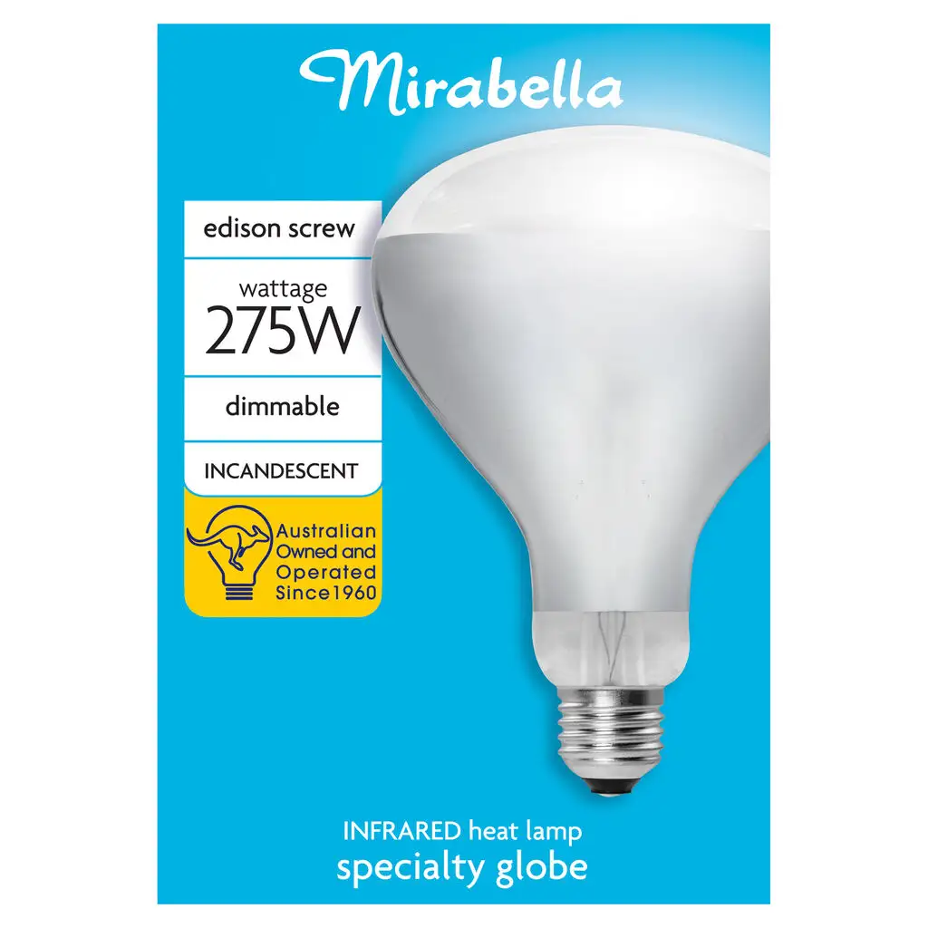 Mirabella Heat Lamp 275W Dimmable Infrared ES 275W