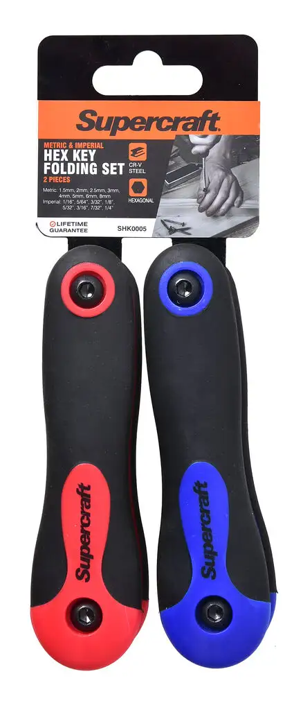 Supercraft Allen Key Folding Set - 2 Piece