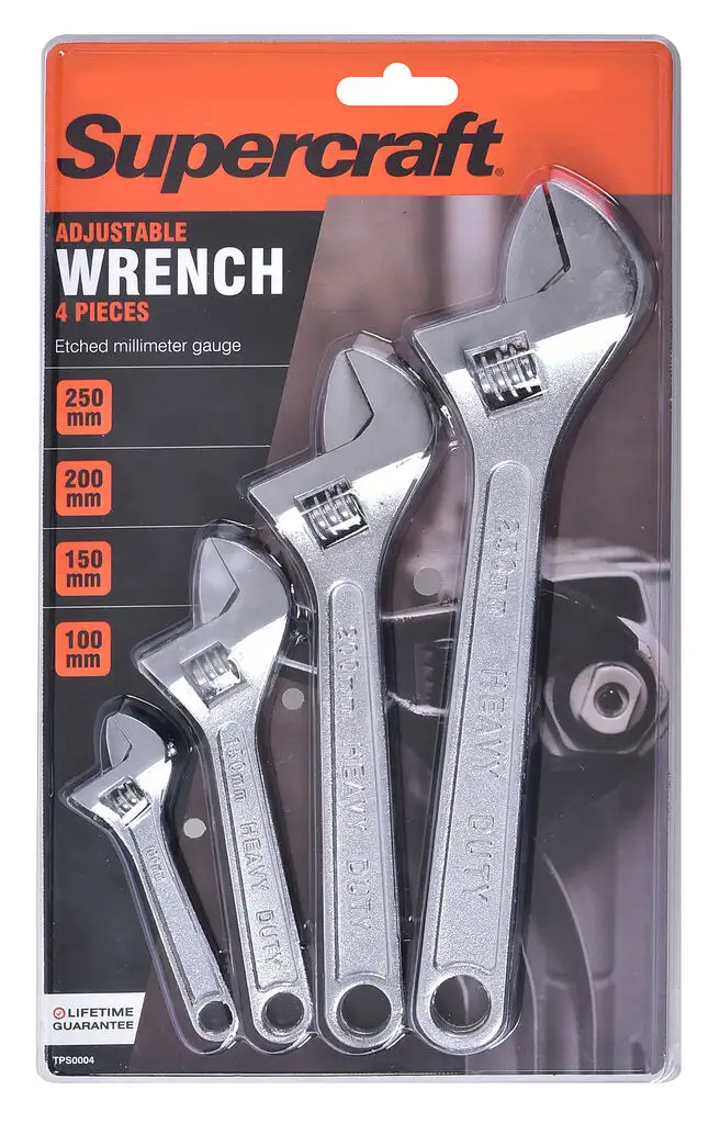 Supercraft Wrench Adjustable - 4 Piece
