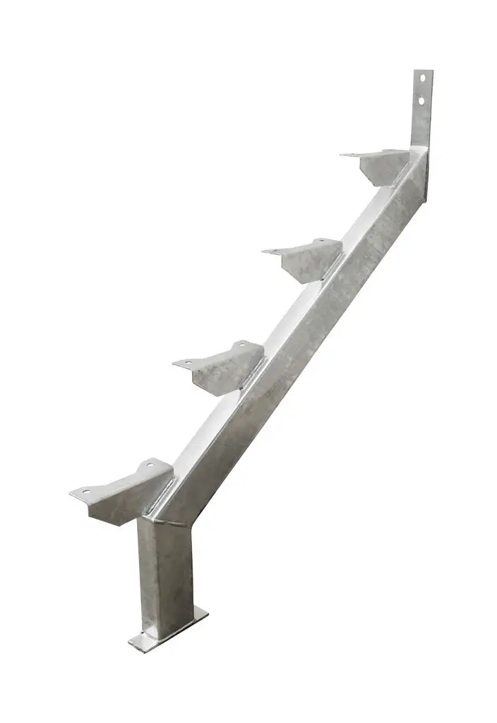 Hardaz Galvanized Metal Stair Stringers 4 Step LH & RH Set