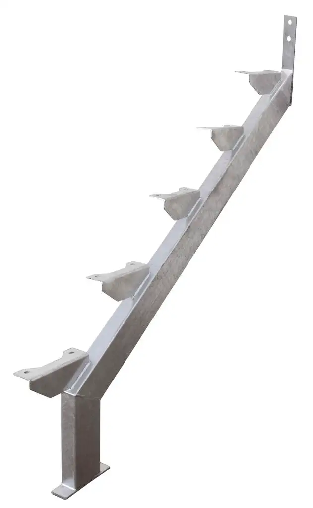 Hardaz Galvanized Metal Stair Stringers 5 Step LH & RH Set