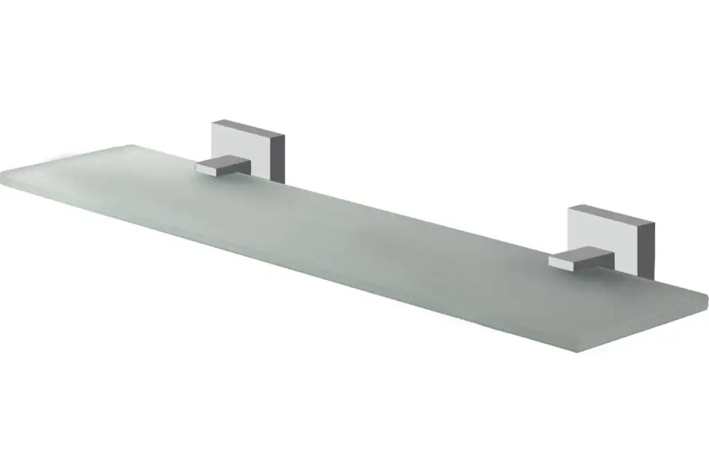 MIXX Mint Glass Shower Shelf Chrome 450mm