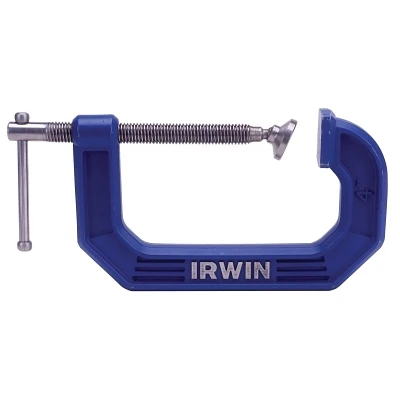 Irwin Quick-Grip 225104 C-Clamp6 in Throat Depth4 in OpeningBlue