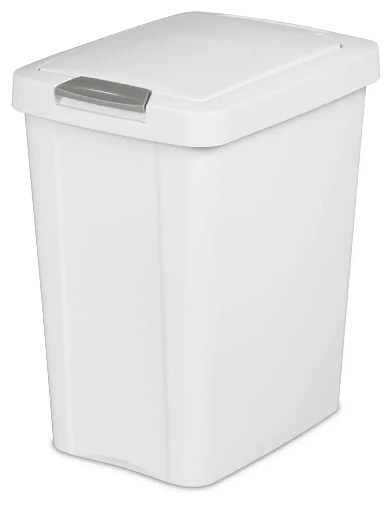 Sterilite Waste Basket Touch Top White 28L