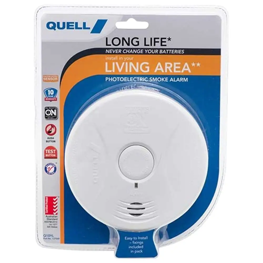 Quell Long Life Photoelectric Smoke Alarm for Living Area