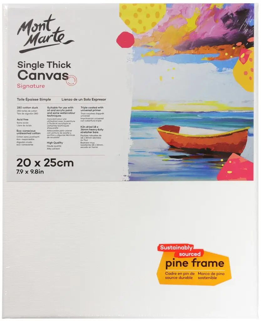 Mont Marte Single Thick Canvas Signature 200 x 250mm (7.9 x 9.8")