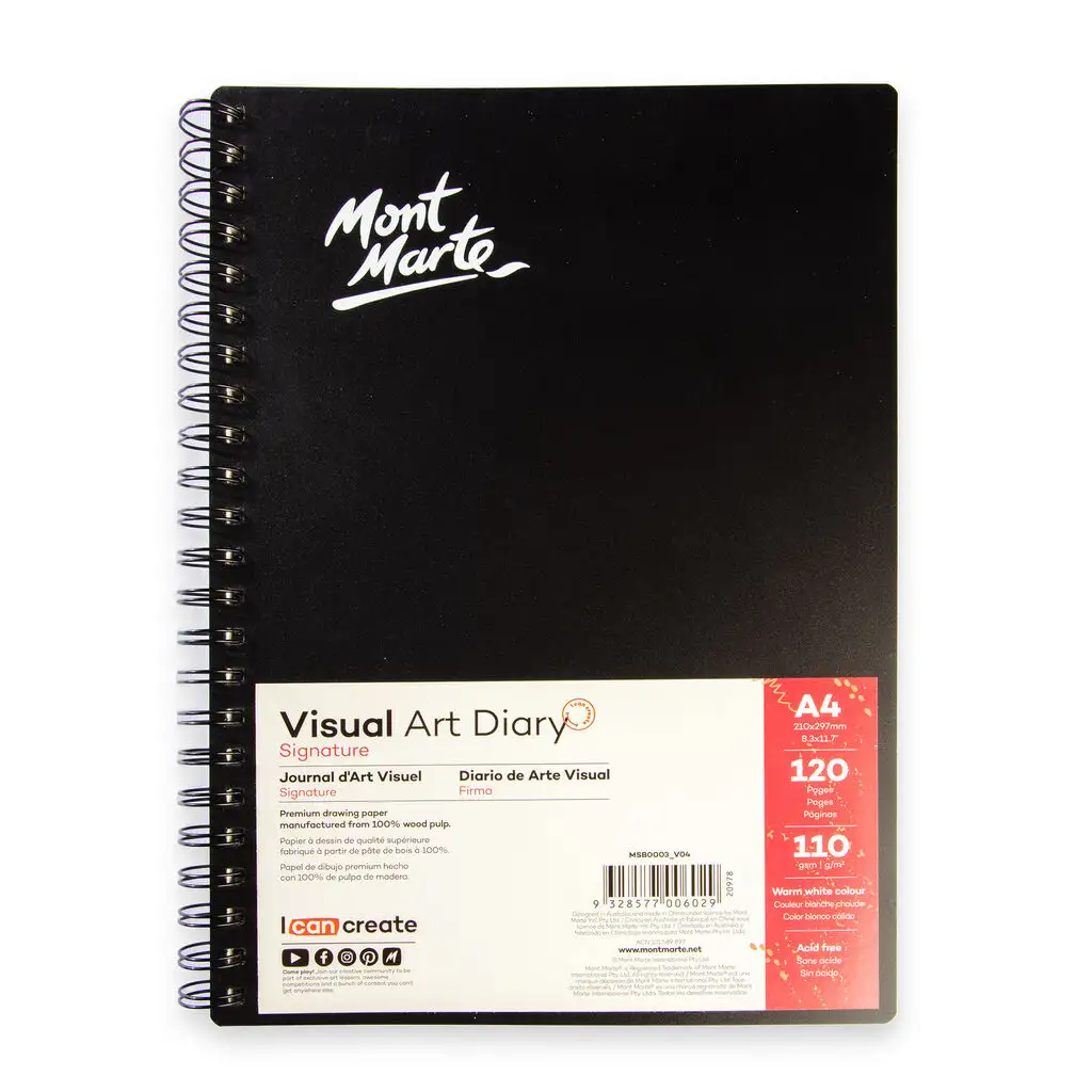 Mont Marte Visual Art Diary Signature A4 110gsm - 120 Pages