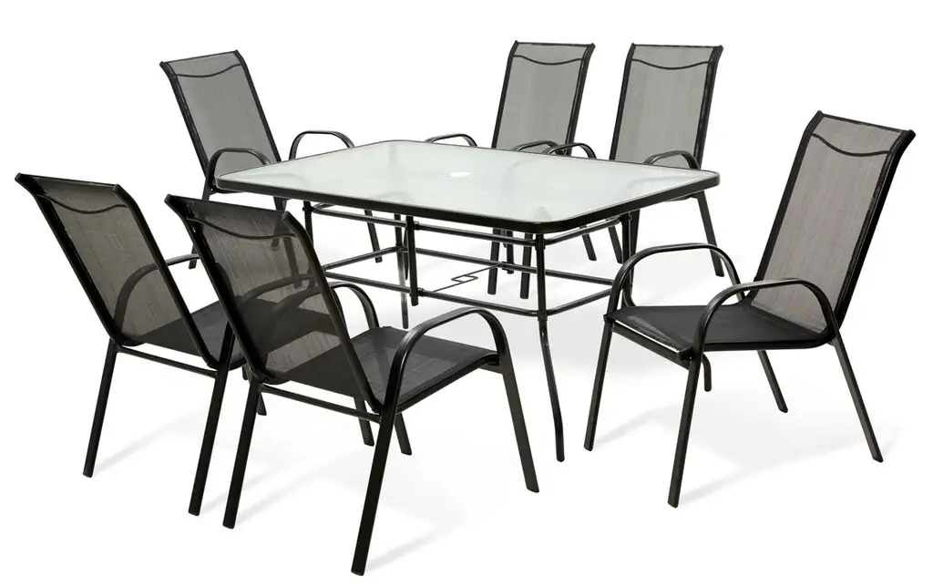 Aiden 7 Piece Steel Dining Setting