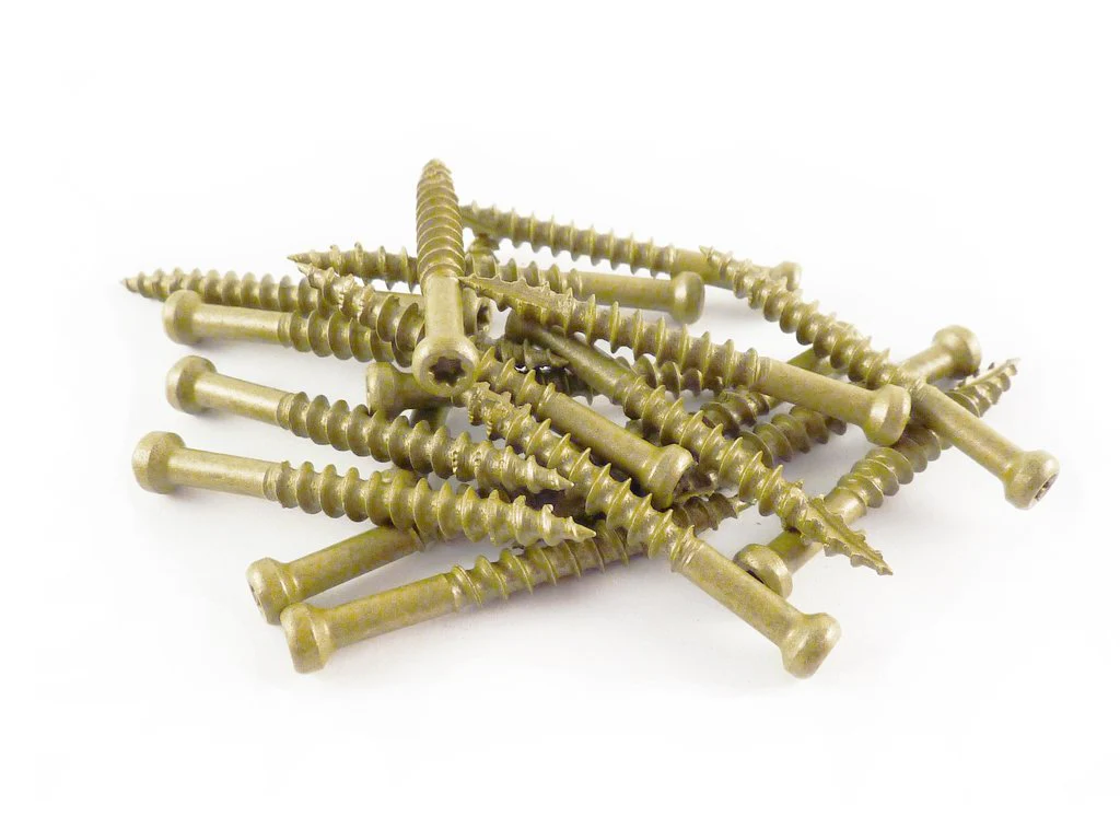 WoodPro TH9X3-1 #9 x 3 in. Gold Finish Wood Screws, 91/Box