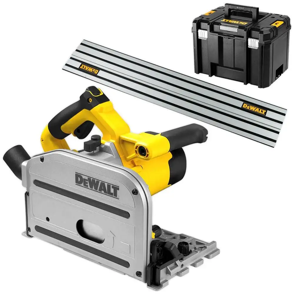 DEWALT 1300W Heavy Duty Plunge Saw with Guide Rail 165mm